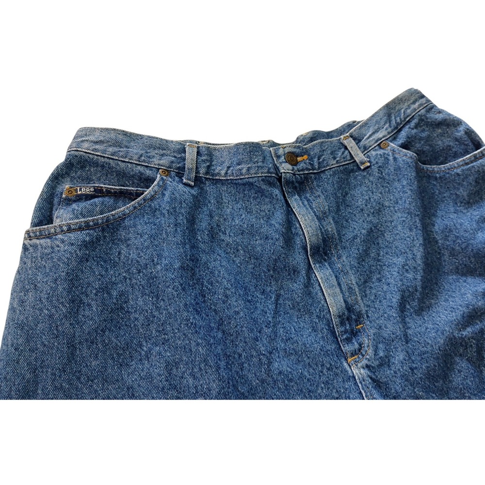 Lee Jeans Straight Leg Medium Wash Five Pockets High Rise Womens Twenty Four